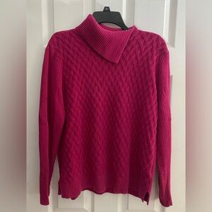 LandsEnd, fuchsia sweater size large 14-16